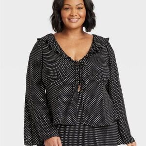 Ava &Viv Polka Dot Top